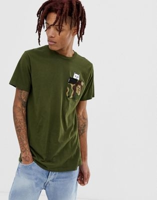 RIPNDIP Lord Nermal Camo Pocket t-shirt in green