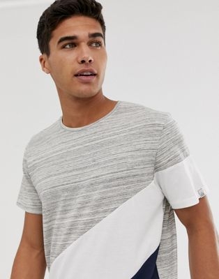 Jack & Jones Originals T-Shirt With Cut And Sew Block Panels