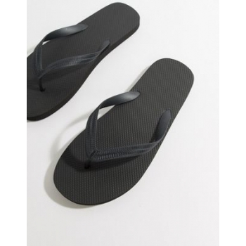 ASOS DESIGN flip flops in black