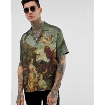 Heart & Dagger revere shirt with ornate painting print