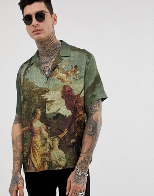 Heart & Dagger revere shirt with ornate painting print