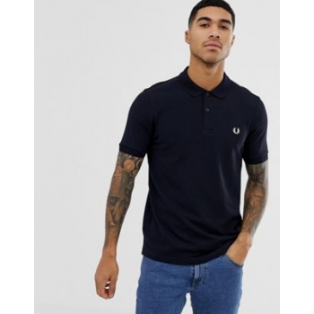 Fred Perry plain polo shirt in navy Exclusive at ASOS