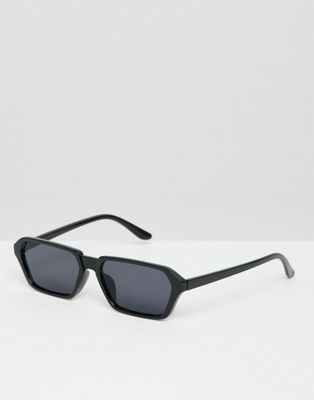 Jeepers Peepers slim square sunglasses in black