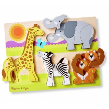 Melissa & doug Chunky Safari Jigsaw Puzzle - 20 Piece