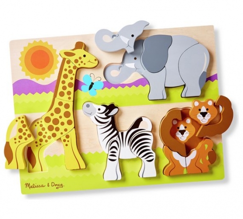 Melissa & doug Chunky Safari Jigsaw Puzzle - 20 Piece