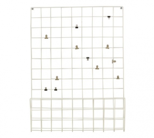 Argos Home Metal Notice Board with Pegs - White