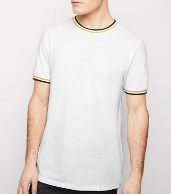 Black Tipped Pique T-Shirt