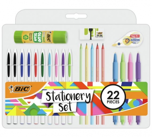 BIC Soft Feel Fun and Cristal Ball Point Pens - Pack of 22