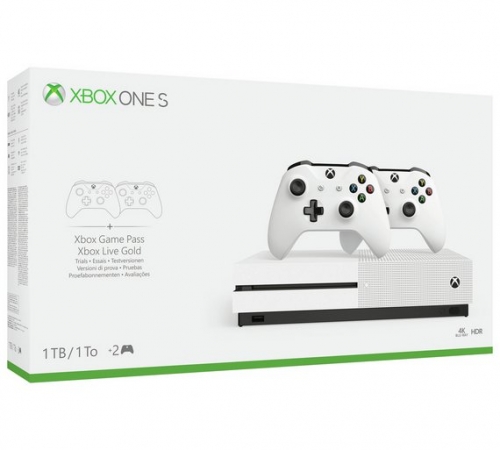 Xbox One S 1TB Console with 2 Controllers