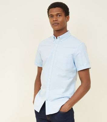 Pale Blue Oxford Short Sleeve Shirt