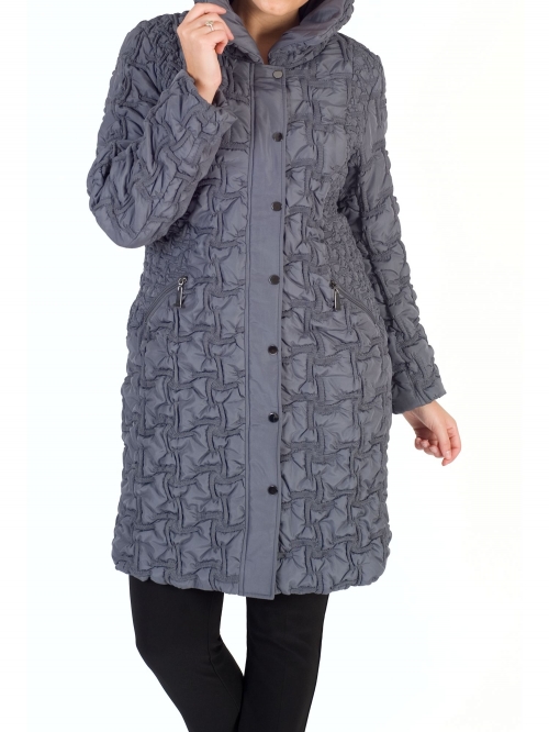 Chesca Mini Bonfire Trim Coat, Grey