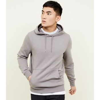 Pale Grey Pocket Front Hoodie