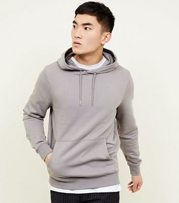 Pale Grey Pocket Front Hoodie