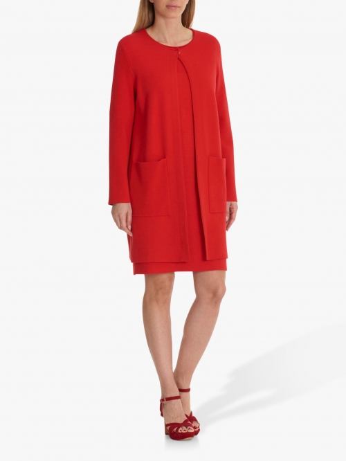 Betty Barclay Longline Knit Cardigan, Red