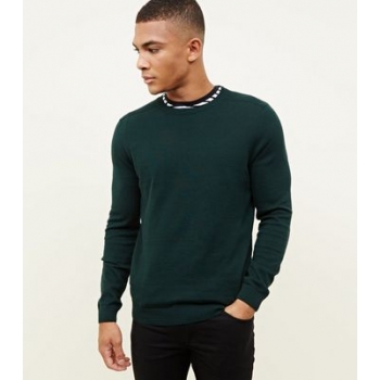 Dark Green Crew Neck Jumper