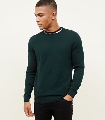 Dark Green Crew Neck Jumper