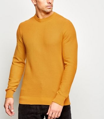 Mustard Honeycomb Knit Jumper