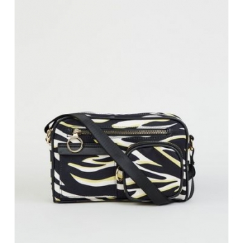 Black Zebra Print Utility Shoulder Bag