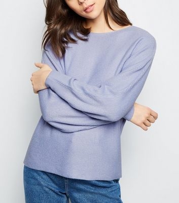 Light Purple Batwing Sleeve Jumper