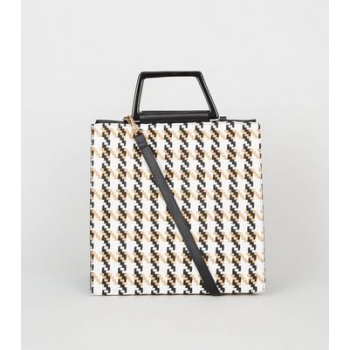 Black Woven Tote Bag