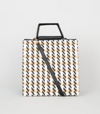 Black Woven Tote Bag