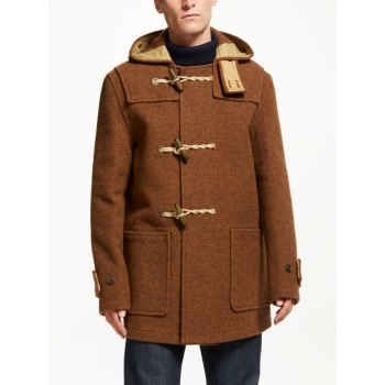 Gloverall for John Lewis & Partners Mid Monty Duffle Coat, Rust