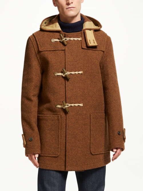 Gloverall for John Lewis & Partners Mid Monty Duffle Coat, Rust