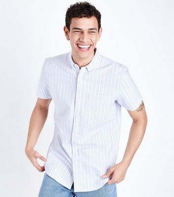 Pink 2 Tone Stripe Short Sleeve Shirt