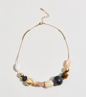 Gold Chunky Bead Necklace