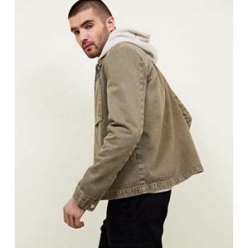 Khaki Popper Front Shacket