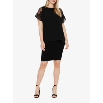 Studio 8 Double Layer Dress, Black