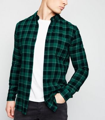 Green Check Long Sleeve Shirt