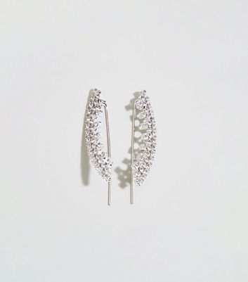 Silver Premium Diamanté Ear Cuffs