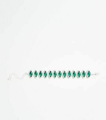 Green Premium Navette Crystal Bracelet