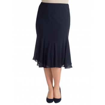 Chesca Chiffon Skirt, Dark Navy