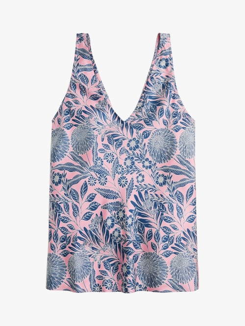 J.Crew Abigail Borg Silk V-Neck Tank Top, Prairie Dusk