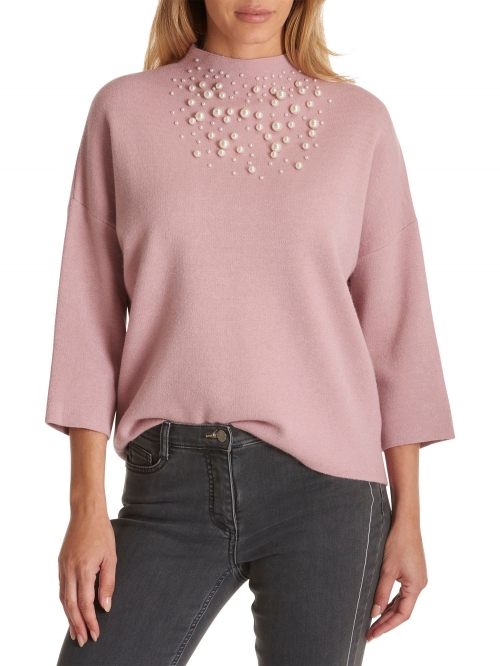 Betty Barclay Pearl Embellished Knit Jumper, Woodrose