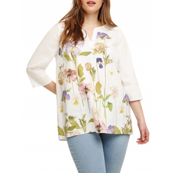 Studio 8 Sophia Floral Top, White/Multi