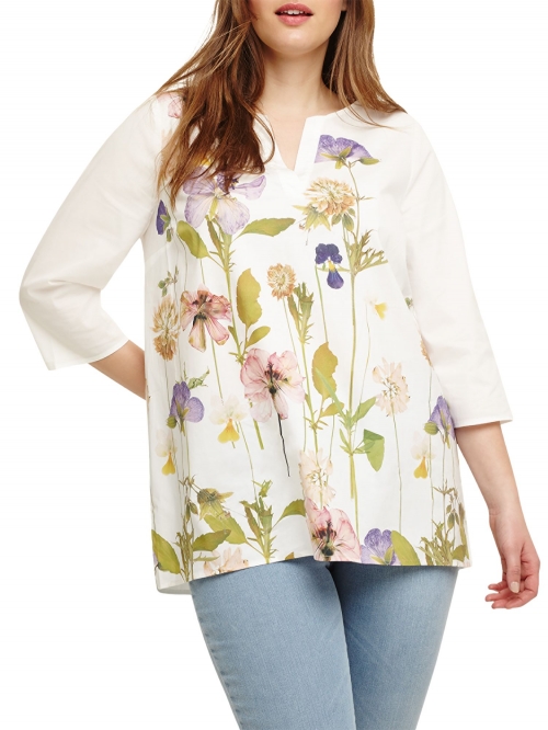 Studio 8 Sophia Floral Top, White/Multi