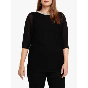 Studio 8 Daisy Knit Top, Black