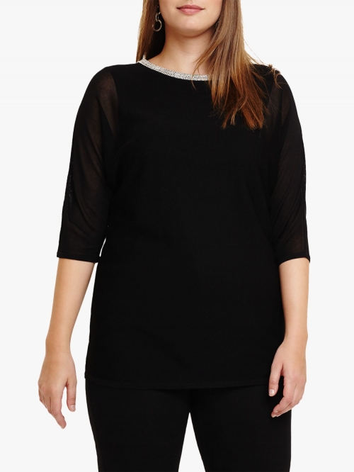 Studio 8 Daisy Knit Top, Black