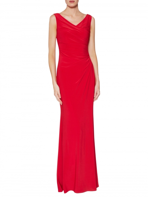 Gina Bacconi Stella Maxi Dress, Red