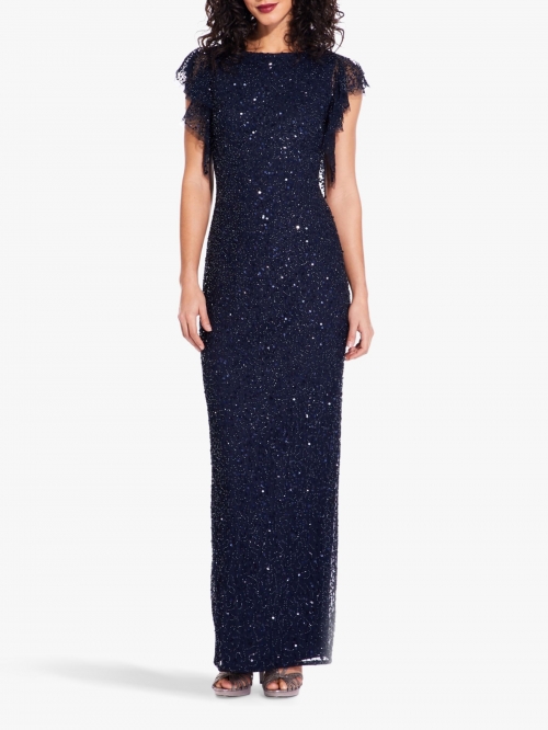 Adrianna Papell Sequin Maxi Dress, Midnight