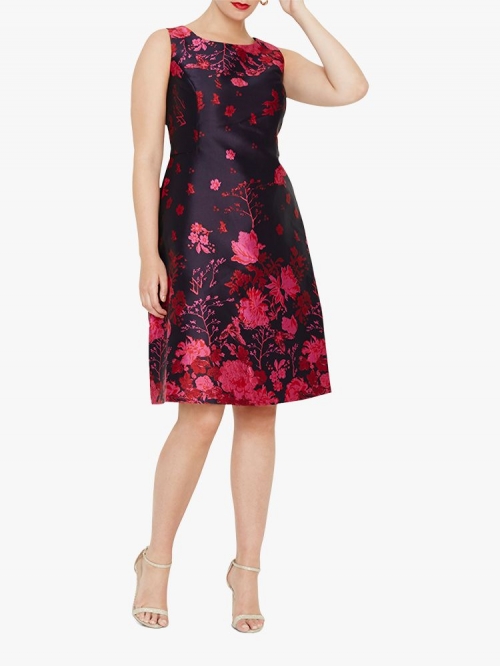 Studio 8 Heidi Jacquard Dress, Multi/Pink