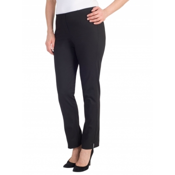 Chesca Stretch Slim Leg Trousers, Black