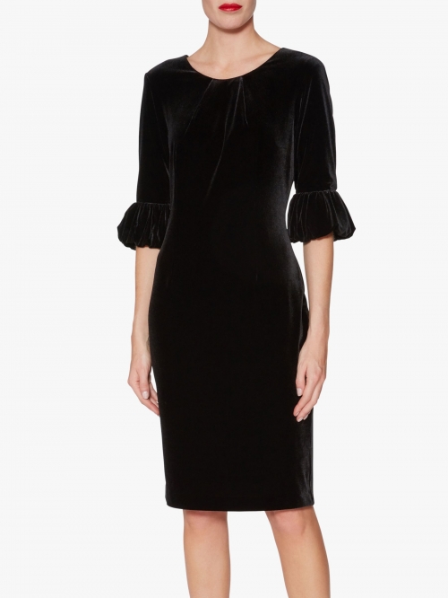 Gina Bacconi Noemi Velvet Dress, Black