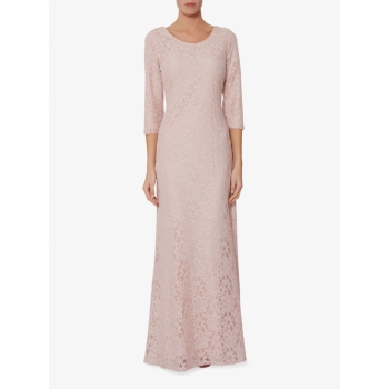 Gina Bacconi Jamie Lace Overlay Maxi Dress, Pink