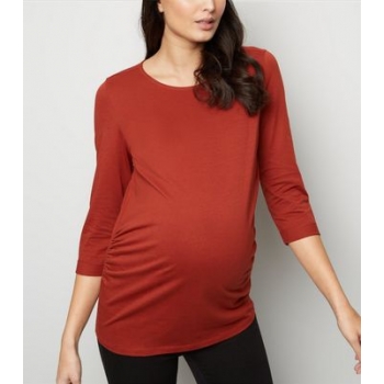 Maternity Rust 3/4 Sleeve Top