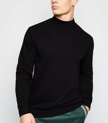 Black Turtleneck Long Sleeve Sweatshirt