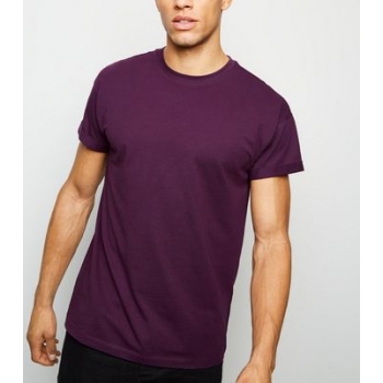 Purple Rolled Sleeve T-Shirt